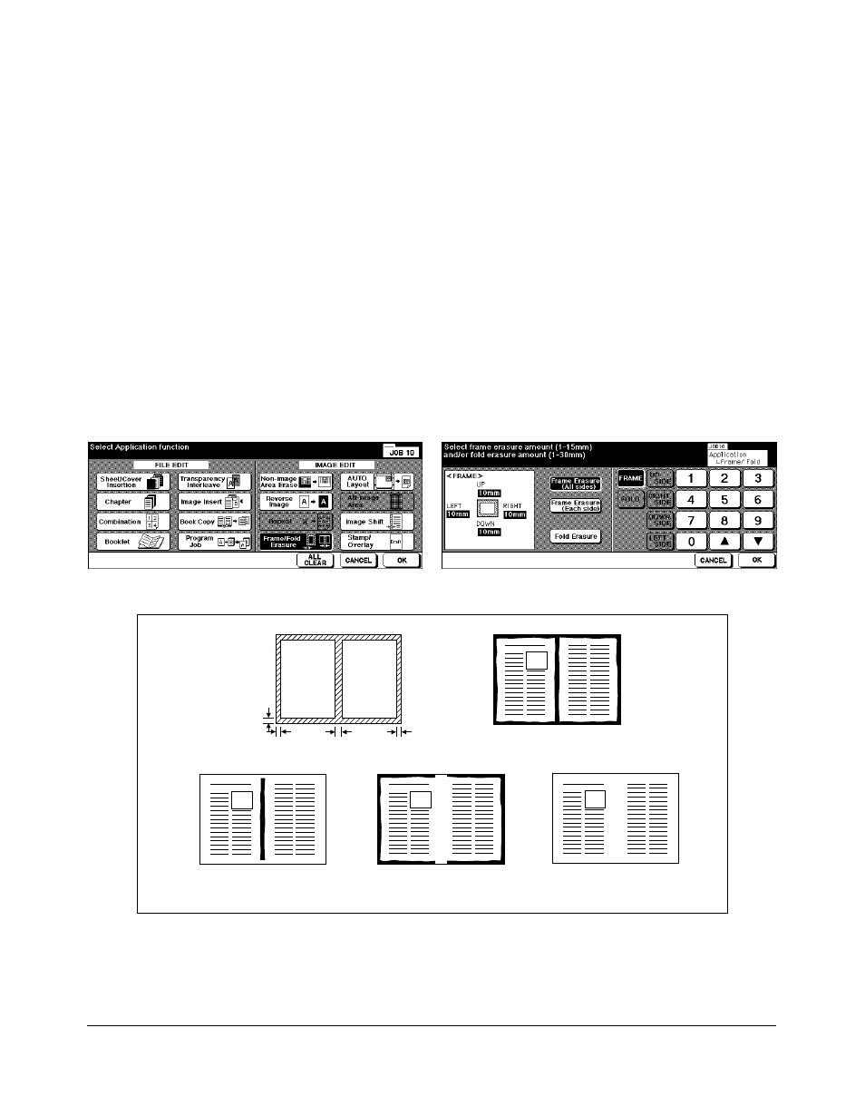 Frame/fold erasure, Frame/fold erasure -29, Applications | Kyocera copier User Manual | Page 172 / 292