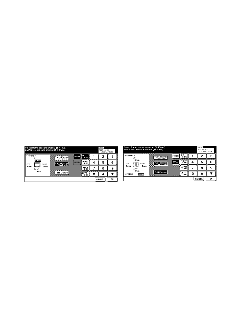 Applications, Frame/fold erasure (continued) | Kyocera copier User Manual | Page 173 / 292