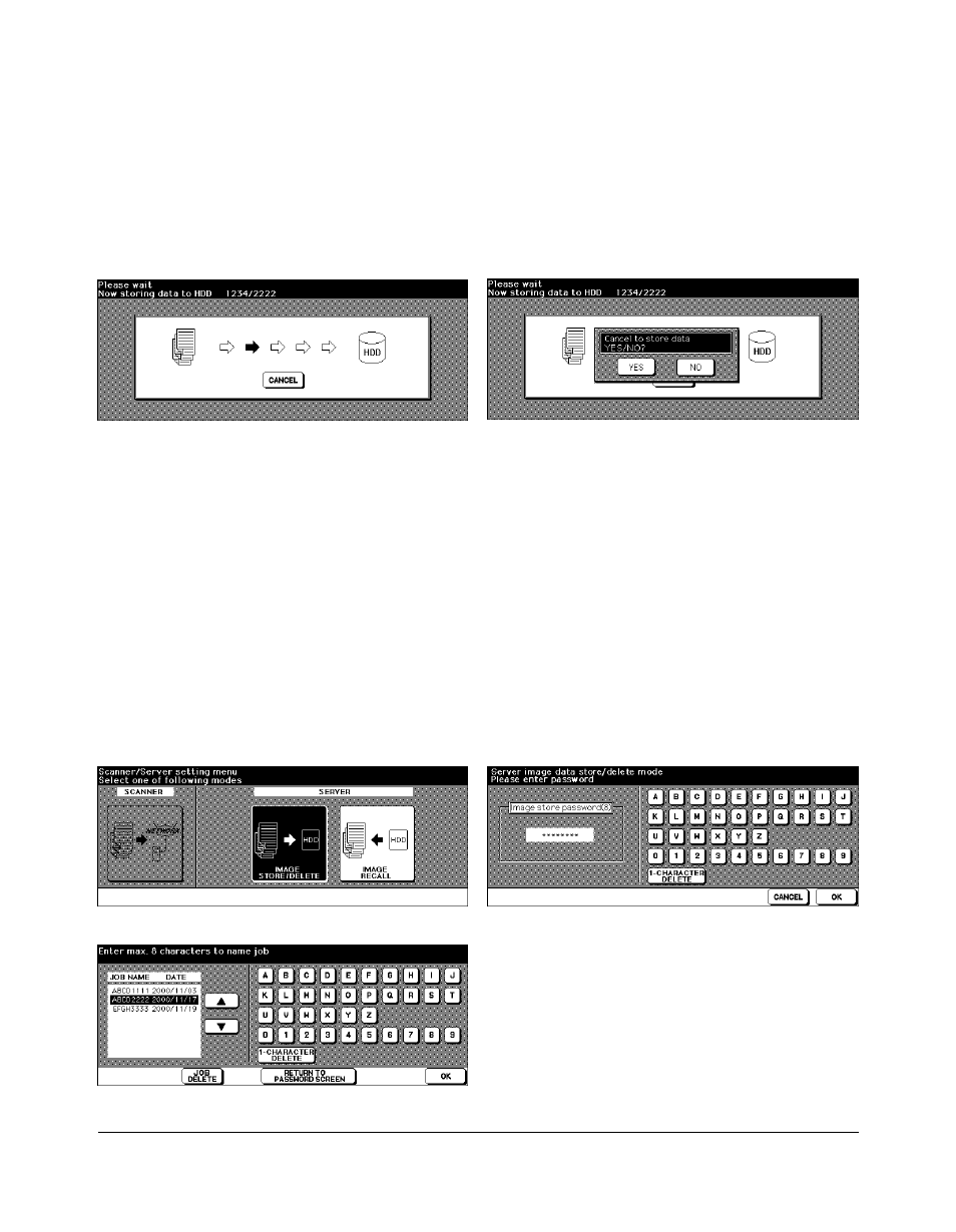 To delete image data, To delete image data -6, Server function | Image store/delete mode (continued) | Kyocera copier User Manual | Page 198 / 292