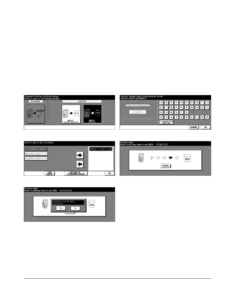 Image recall mode, Image recall mode -10, Server function | Kyocera copier User Manual | Page 202 / 292