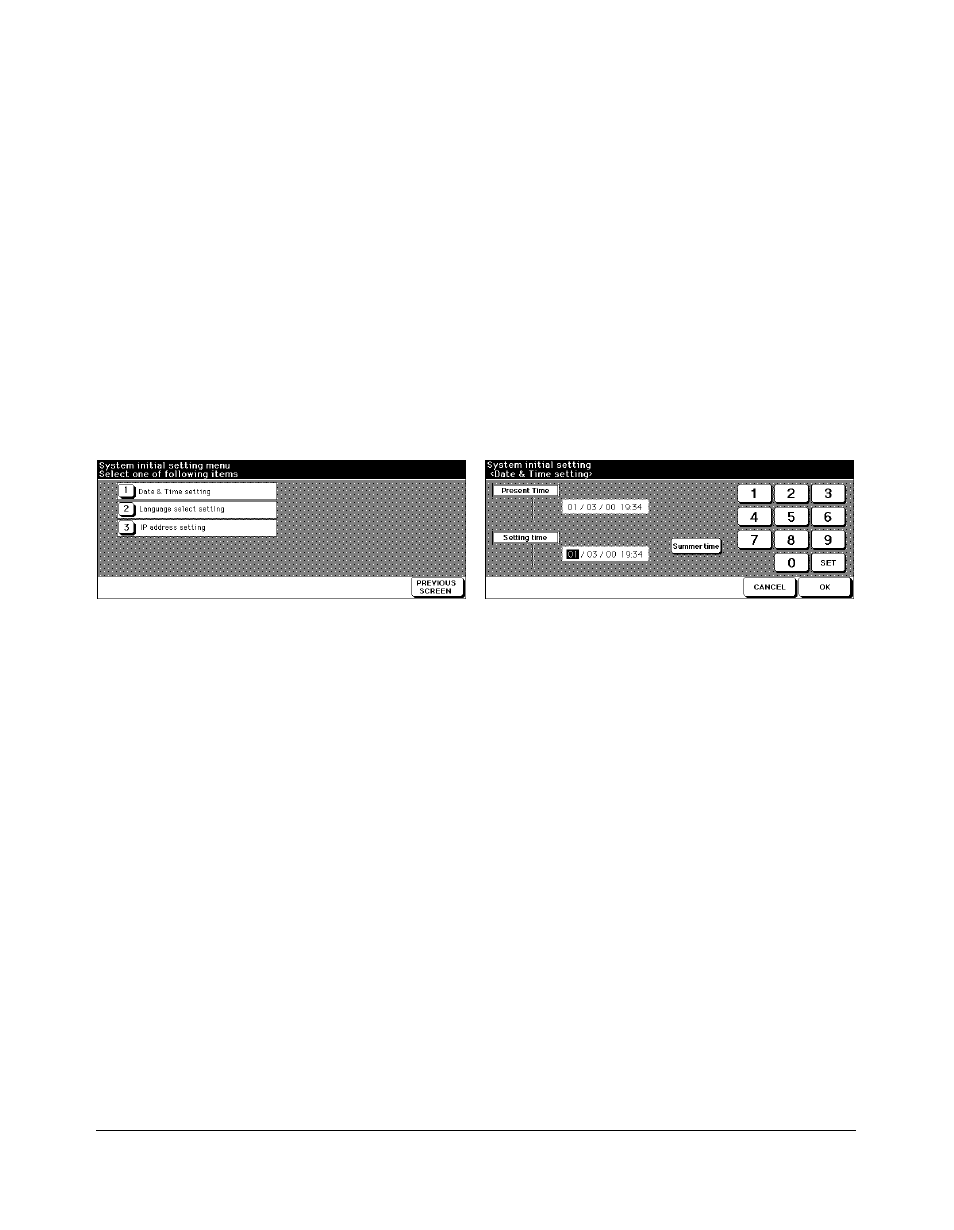 System initial setting [1, Date & time setting [1, System initial setting [1] -7 | Date & time setting [1] -7, Key operator mode | Kyocera copier User Manual | Page 220 / 292