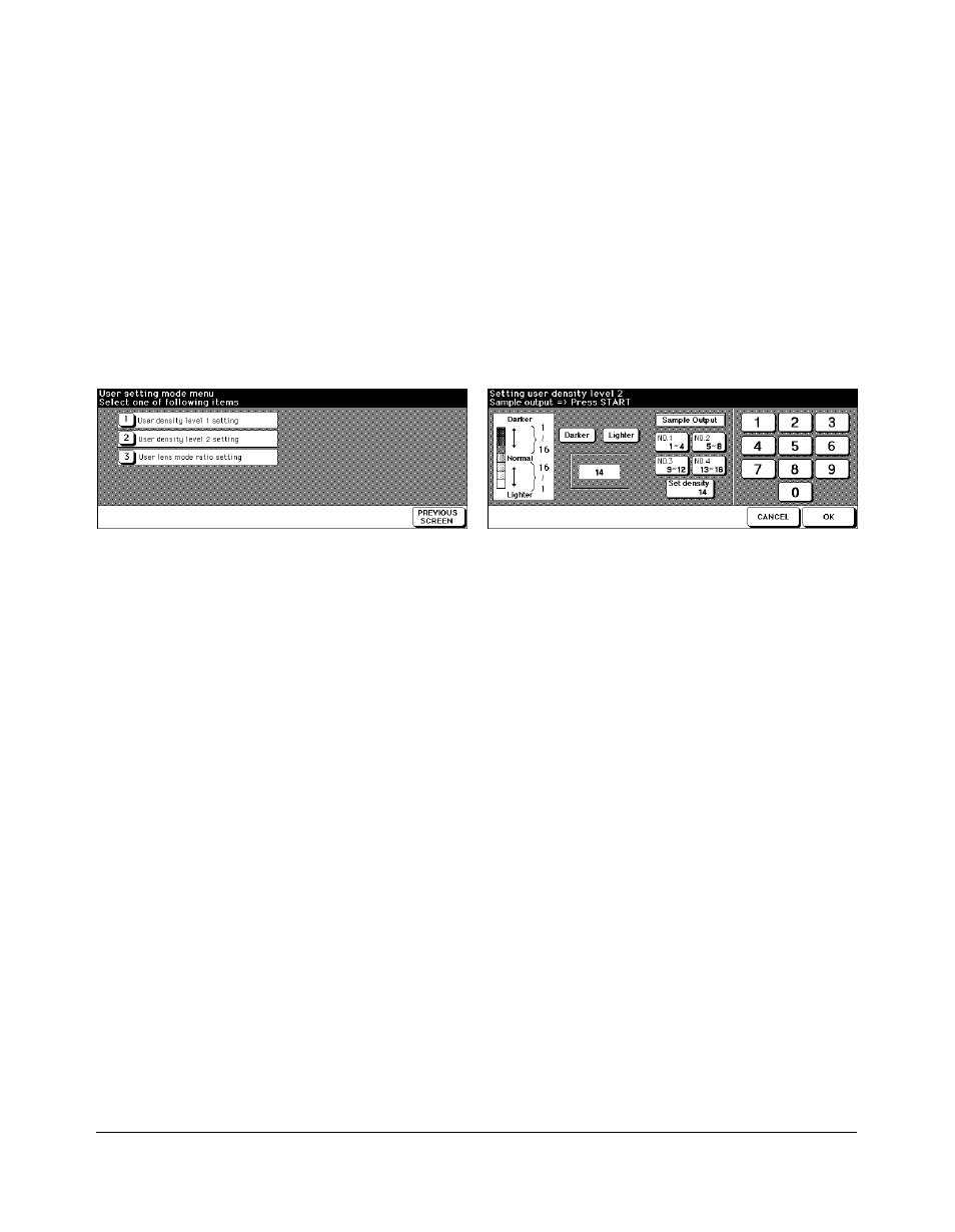 User density level 2 setting [2, User density level 2 setting [2] -13, Key operator mode | User setting mode [3] (continued) | Kyocera copier User Manual | Page 226 / 292