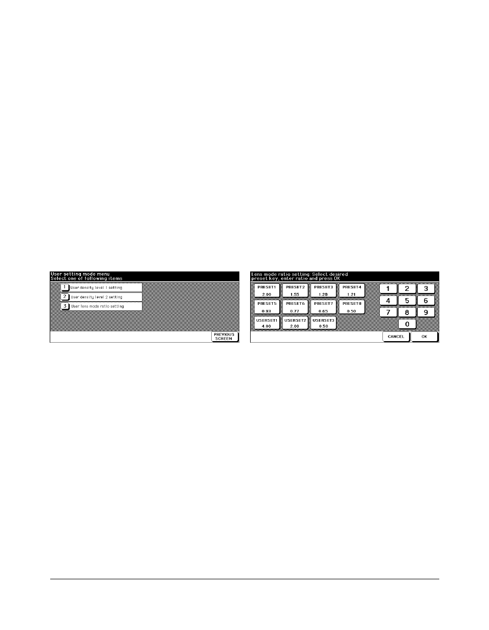 User lens mode ratio setting [3, User lens mode ratio setting [3] -14, Key operator mode | User setting mode [3] (continued) | Kyocera copier User Manual | Page 227 / 292