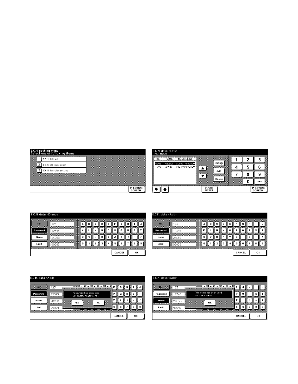 E.c.m. data edit [1, E.c.m. data edit [1] -17, Key operator mode | Kyocera copier User Manual | Page 230 / 292