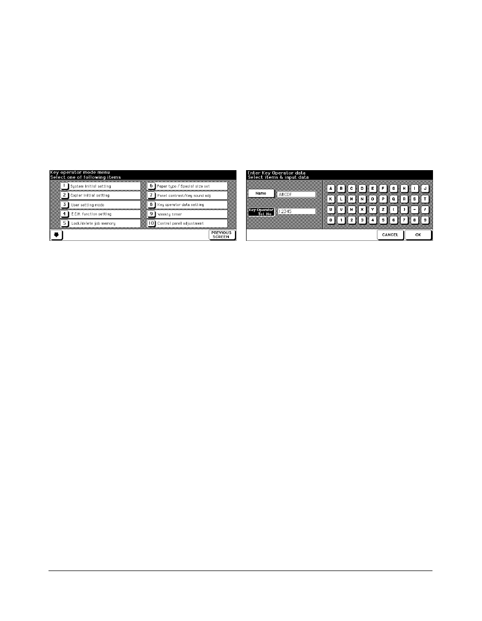 Key operator data setting [8, Key operator data setting [8] -27, Key operator mode | Kyocera copier User Manual | Page 240 / 292