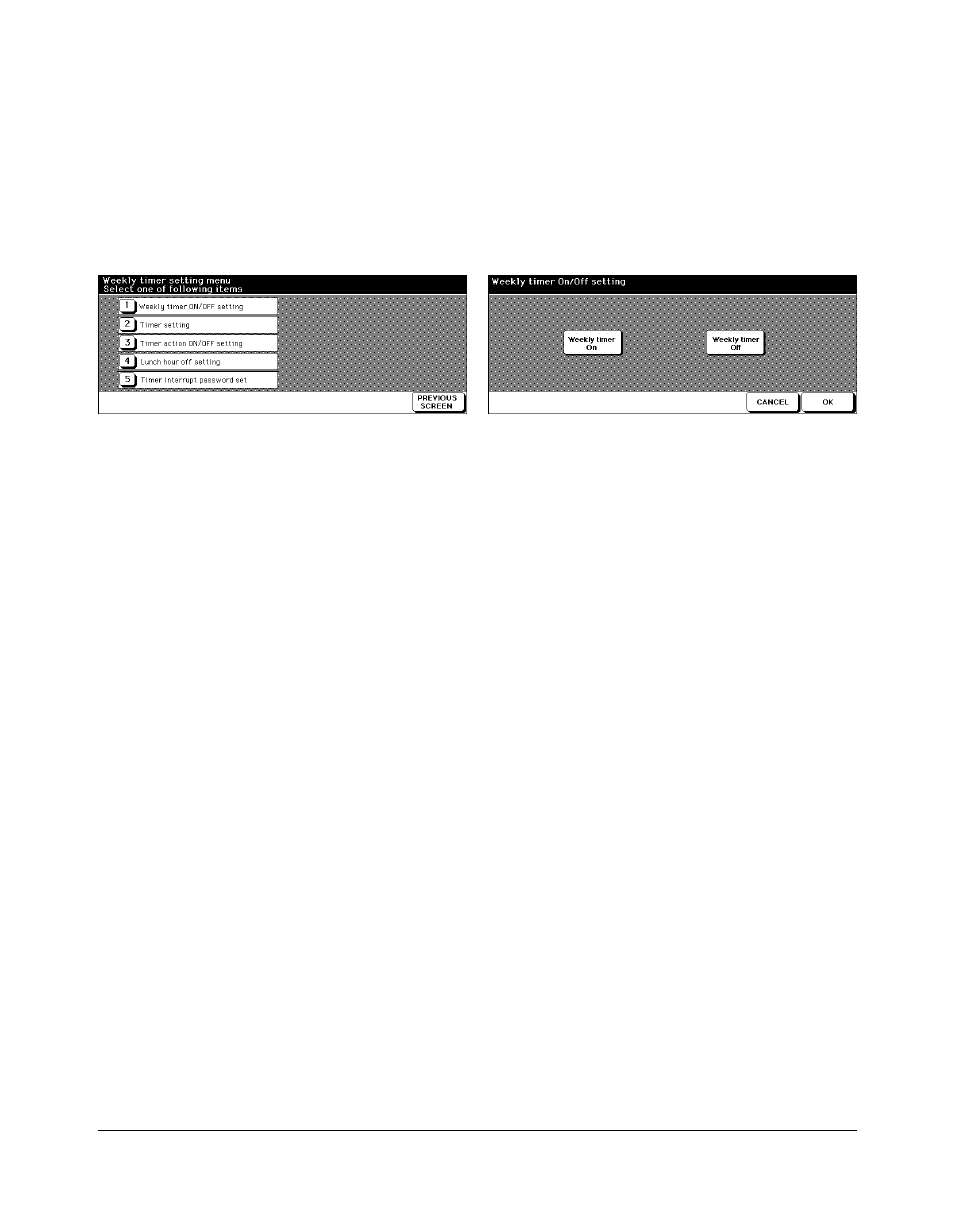 Weekly timer on/off setting [1, Weekly timer on/off setting [1] -30, Key operator mode | Weekly timer [9] (continued) | Kyocera copier User Manual | Page 243 / 292