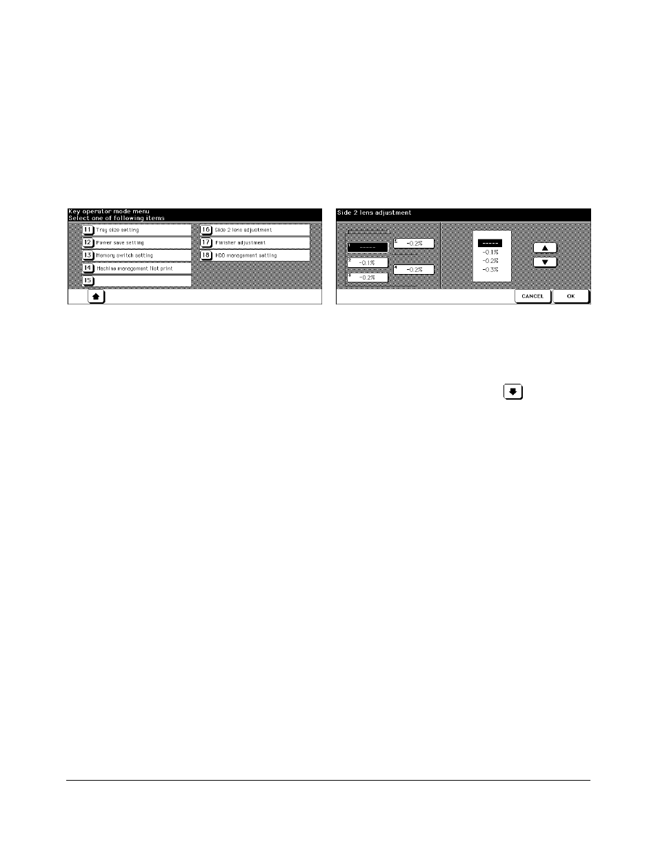 Side 2 lens adjustment [16, Side 2 lens adjustment [16] -47, Key operator mode | Kyocera copier User Manual | Page 260 / 292