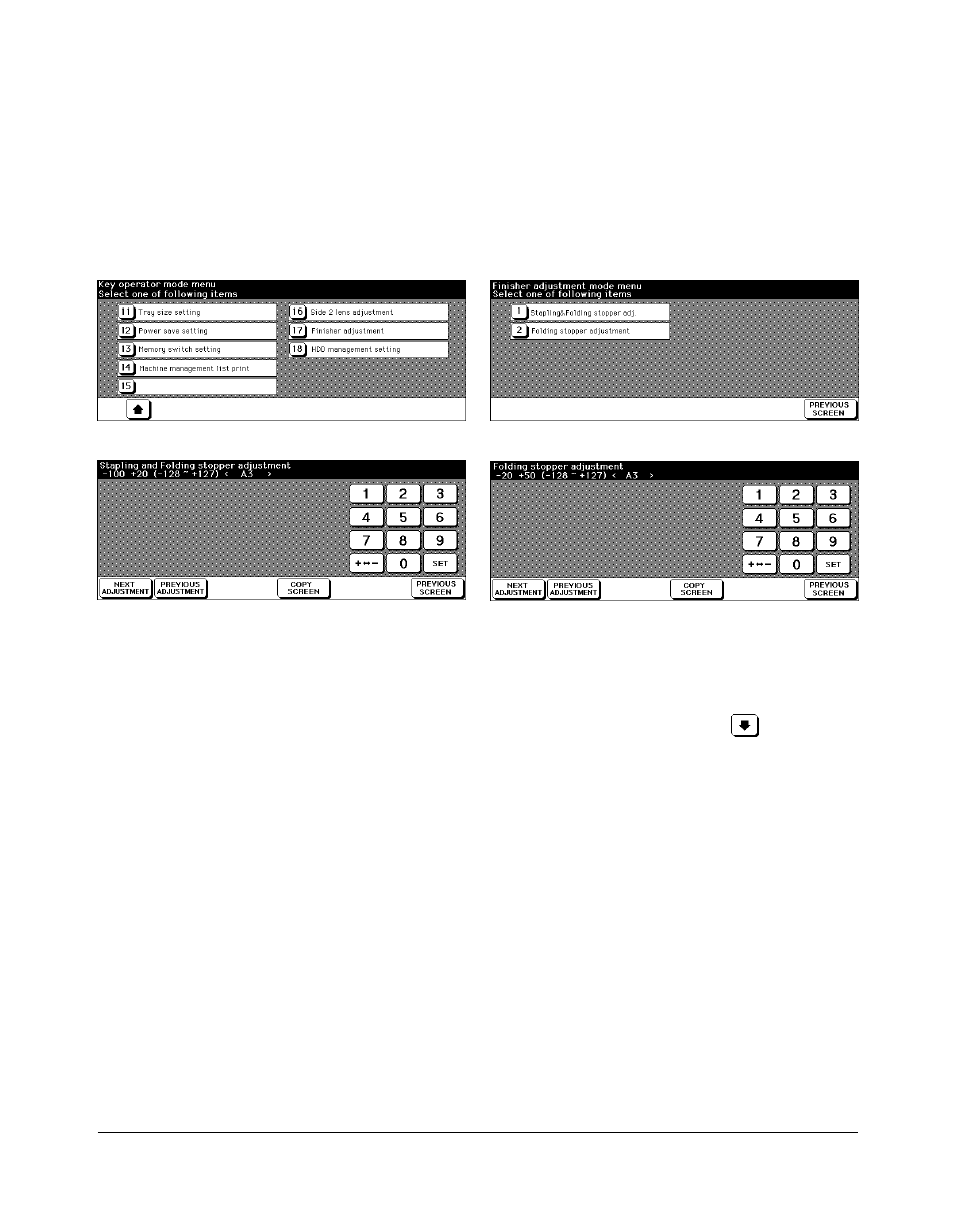 Finisher adjustment [17, Finisher adjustment [17] -48, Key operator mode | Kyocera copier User Manual | Page 261 / 292