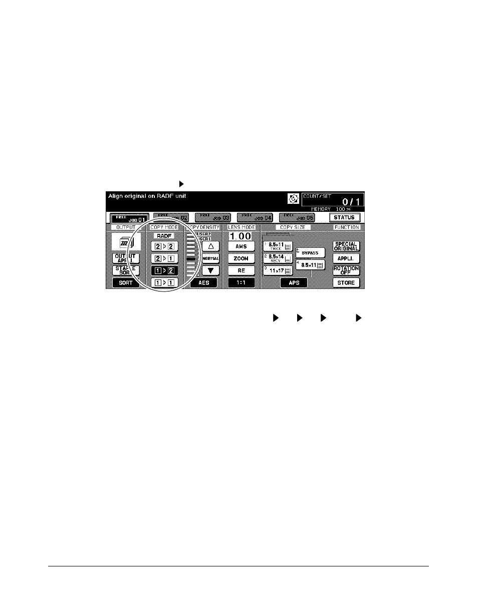 Copy mode using radf, Copy mode using radf -5, Basic operations | Copy mode (continued) | Kyocera copier User Manual | Page 67 / 292