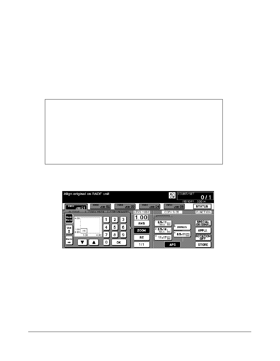 Selecting a special ratio for non-standard paper, Basic operations | Kyocera copier User Manual | Page 75 / 292