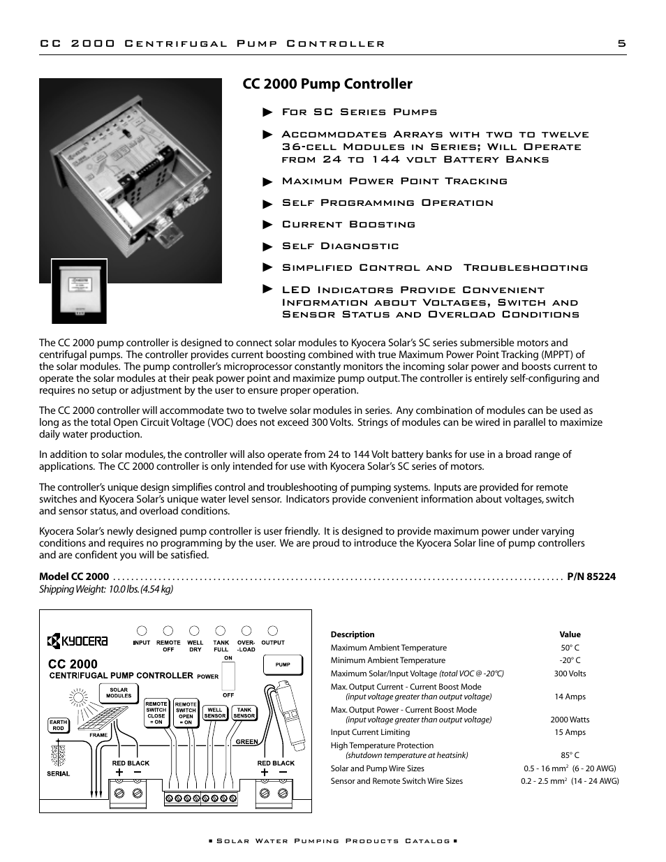 Cc 2000 pump controller | Kyocera 85221 User Manual | Page 7 / 20