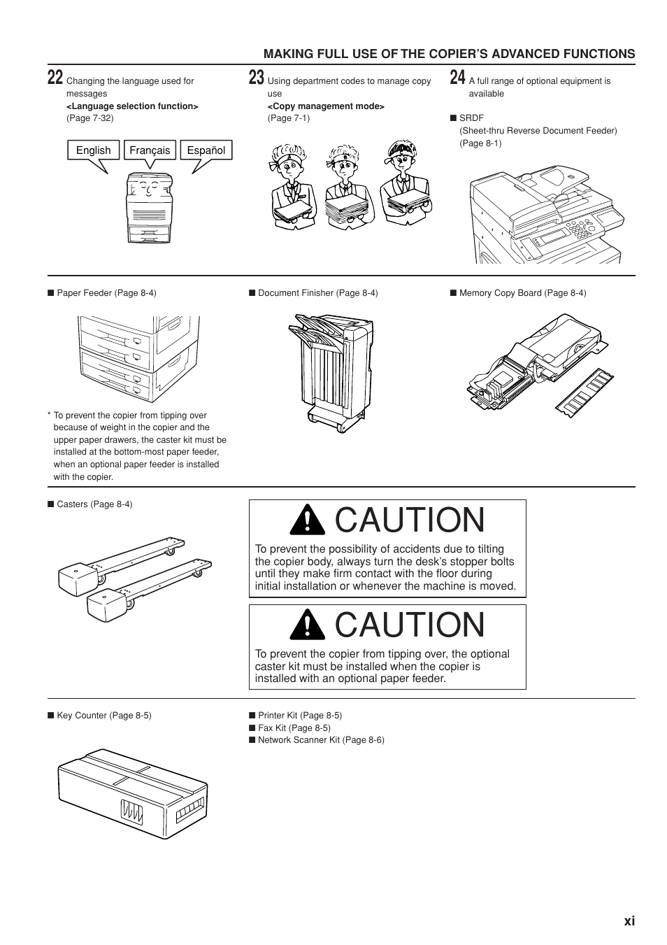 Caution | Kyocera KM-C830 User Manual | Page 13 / 161