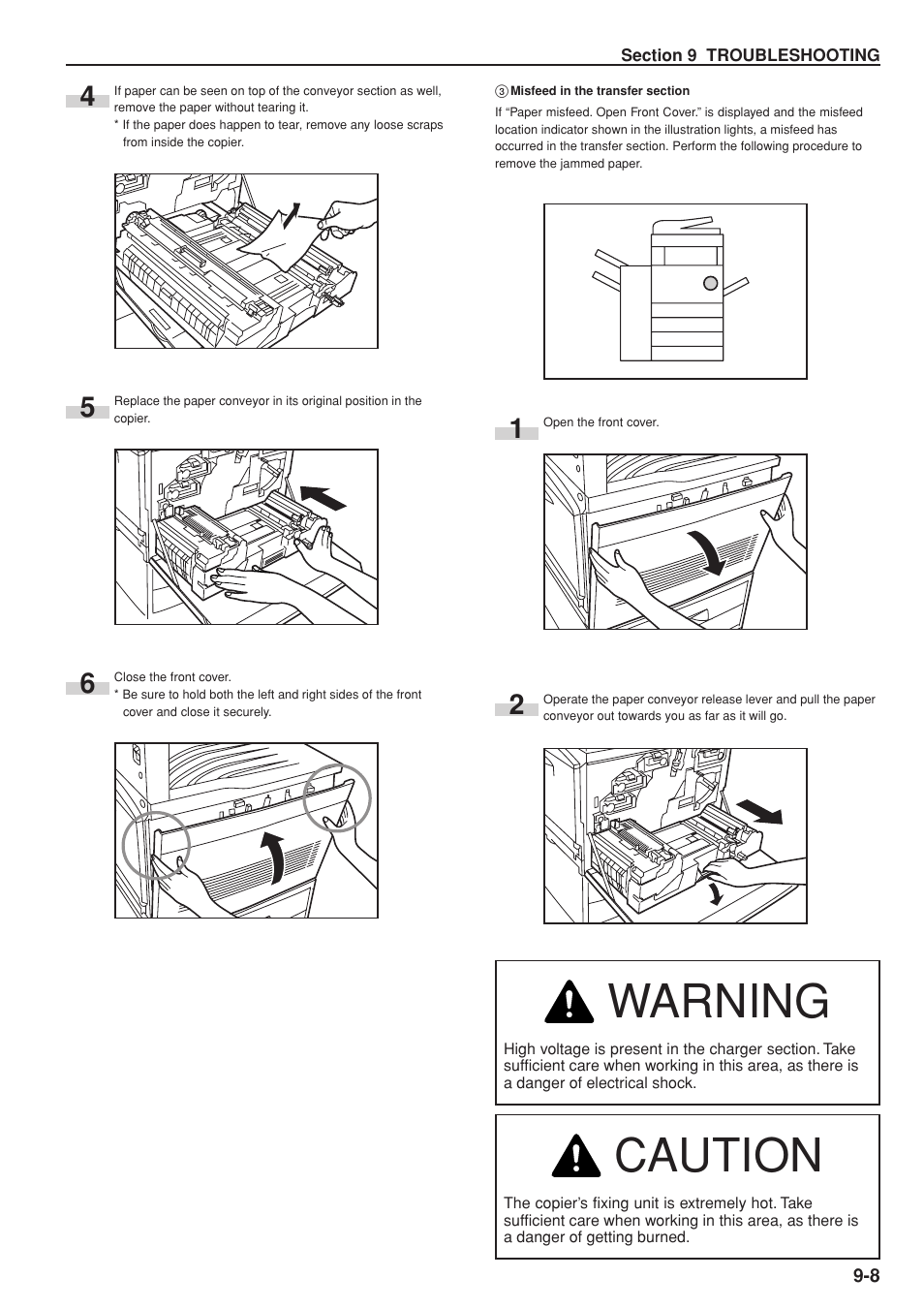 Warning, Caution | Kyocera KM-C830 User Manual | Page 141 / 161