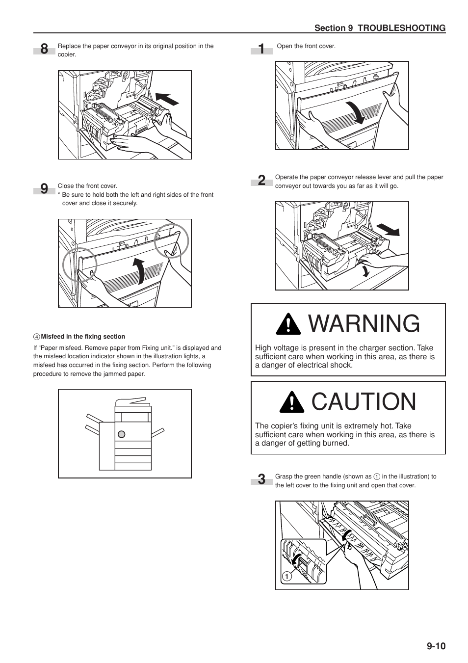 Warning, Caution | Kyocera KM-C830 User Manual | Page 143 / 161