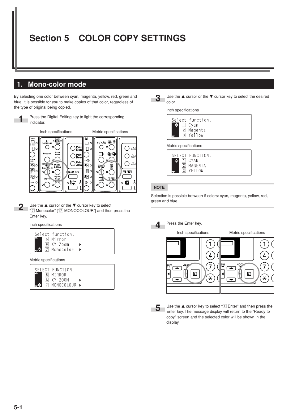 Mono-color mode | Kyocera KM-C830 User Manual | Page 41 / 161