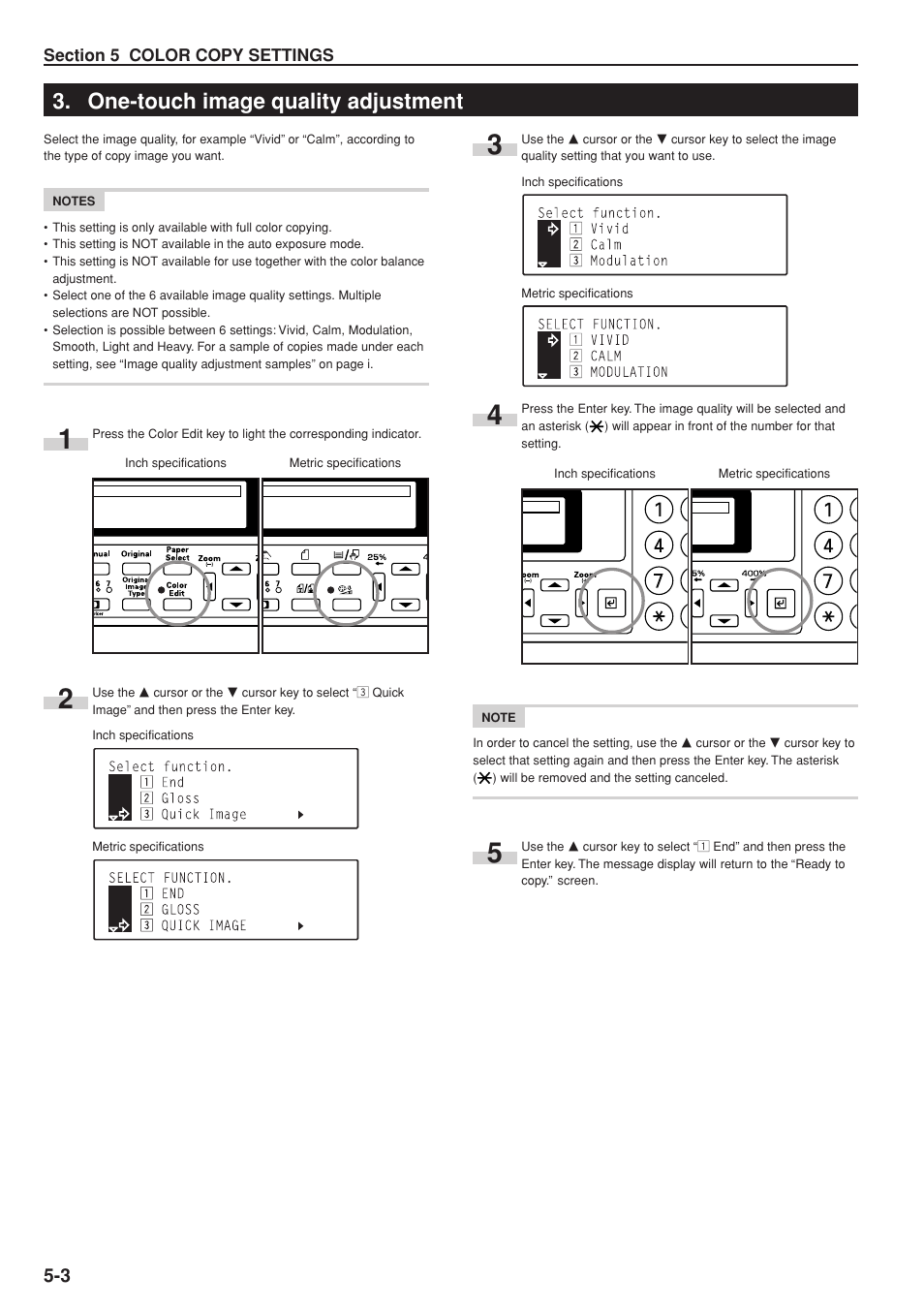 One-touch image quality adjustment | Kyocera KM-C830 User Manual | Page 43 / 161