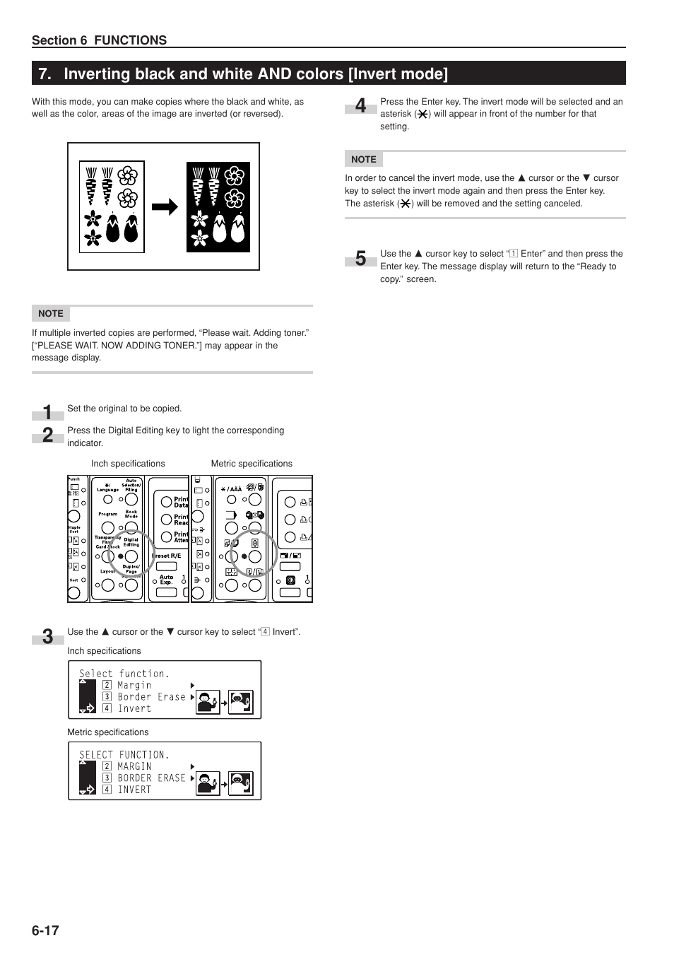 Inverting black and white and colors [invert mode | Kyocera KM-C830 User Manual | Page 64 / 161