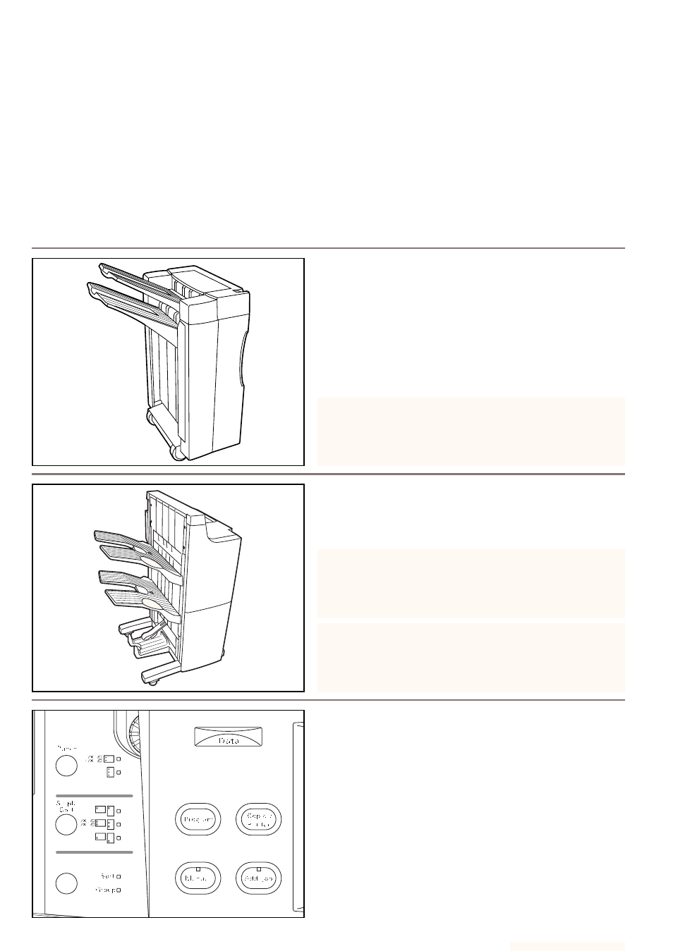 Optional equipment, 1) a. finisher, B. booklet stitcher | Optional equipment options equipo opcional | Kyocera 4230 User Manual | Page 162 / 226
