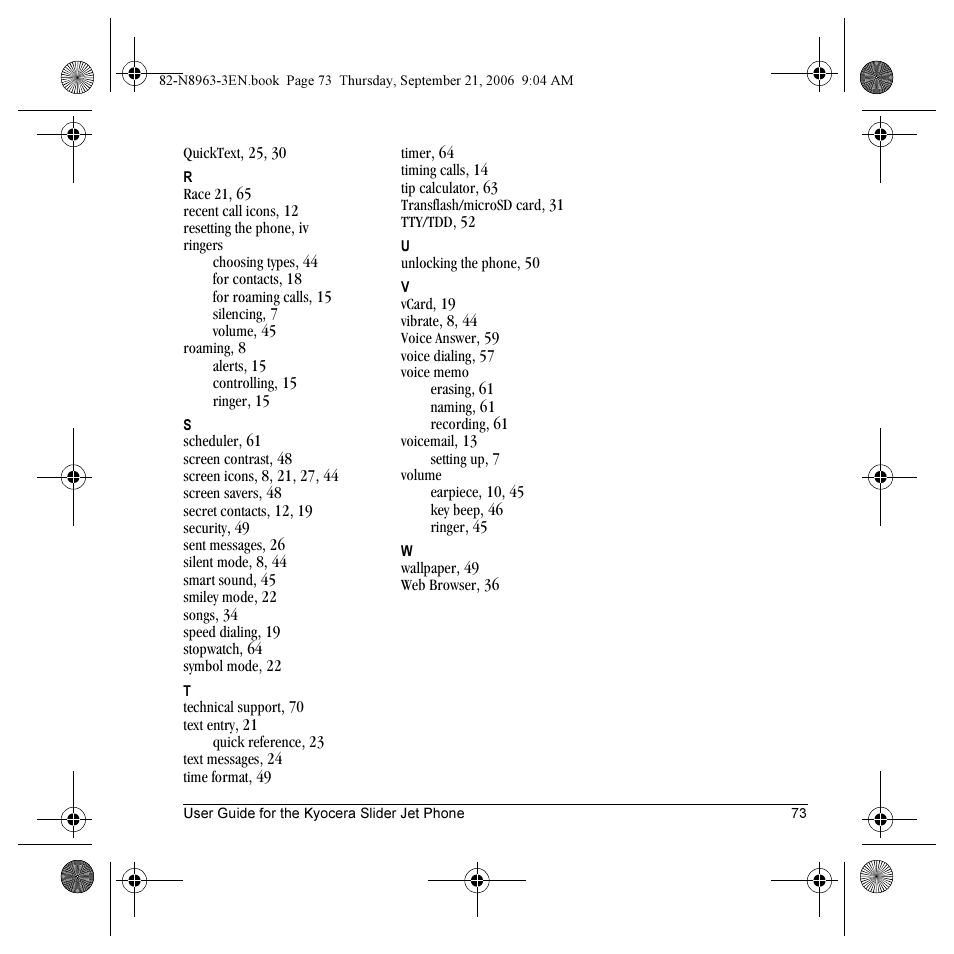 Kyocera SLIDER JET KX18 User Manual | Page 79 / 80