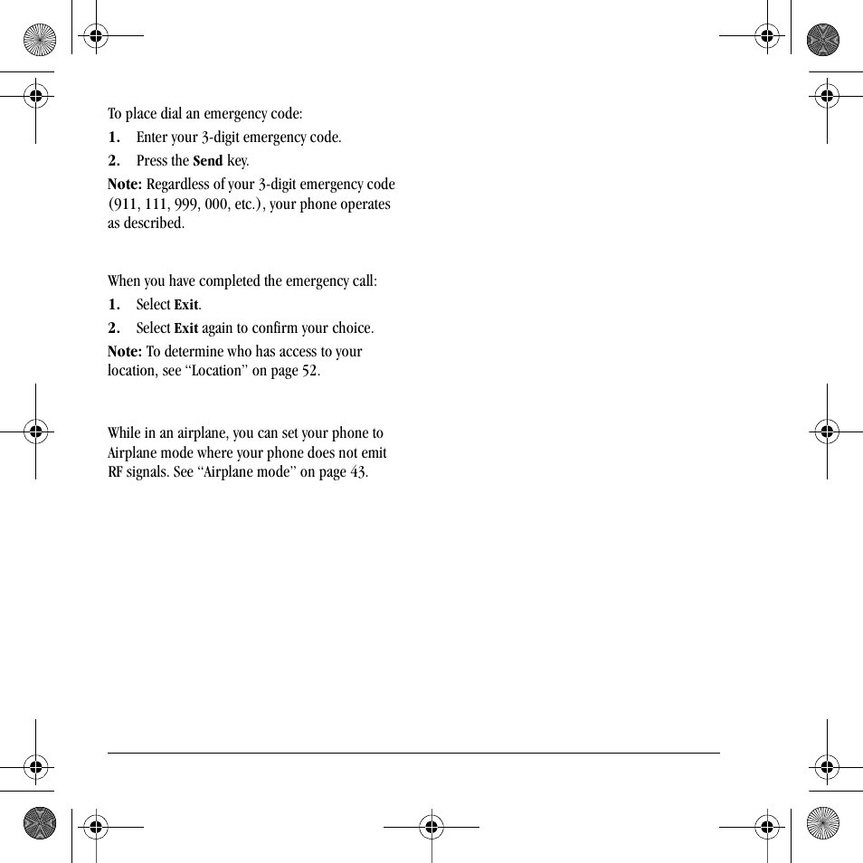 Airplane mode | Kyocera S2410 User Manual | Page 20 / 72