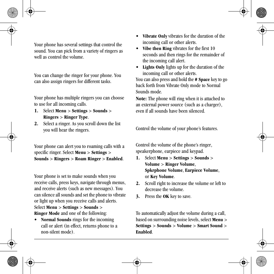 Sounds | Kyocera S2410 User Manual | Page 56 / 72