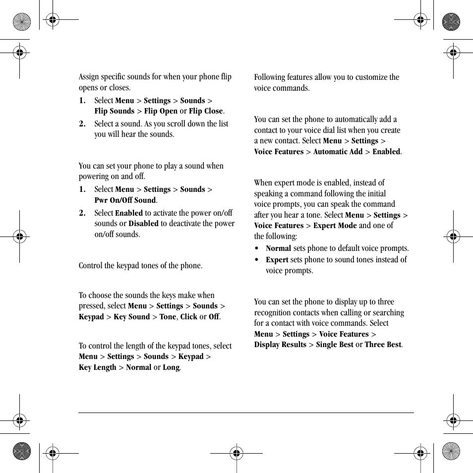 Voice features | Kyocera S2410 User Manual | Page 57 / 72