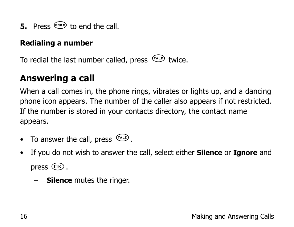 Answering a call | Kyocera 1135 User Manual | Page 34 / 104