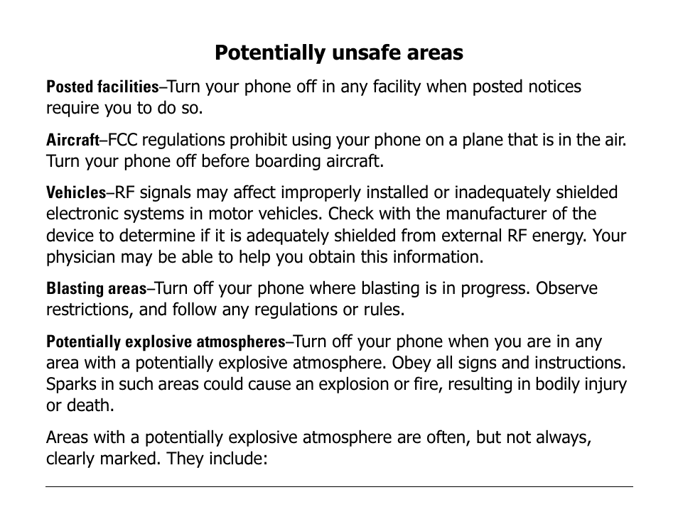 Potentially unsafe areas | Kyocera 1135 User Manual | Page 9 / 104