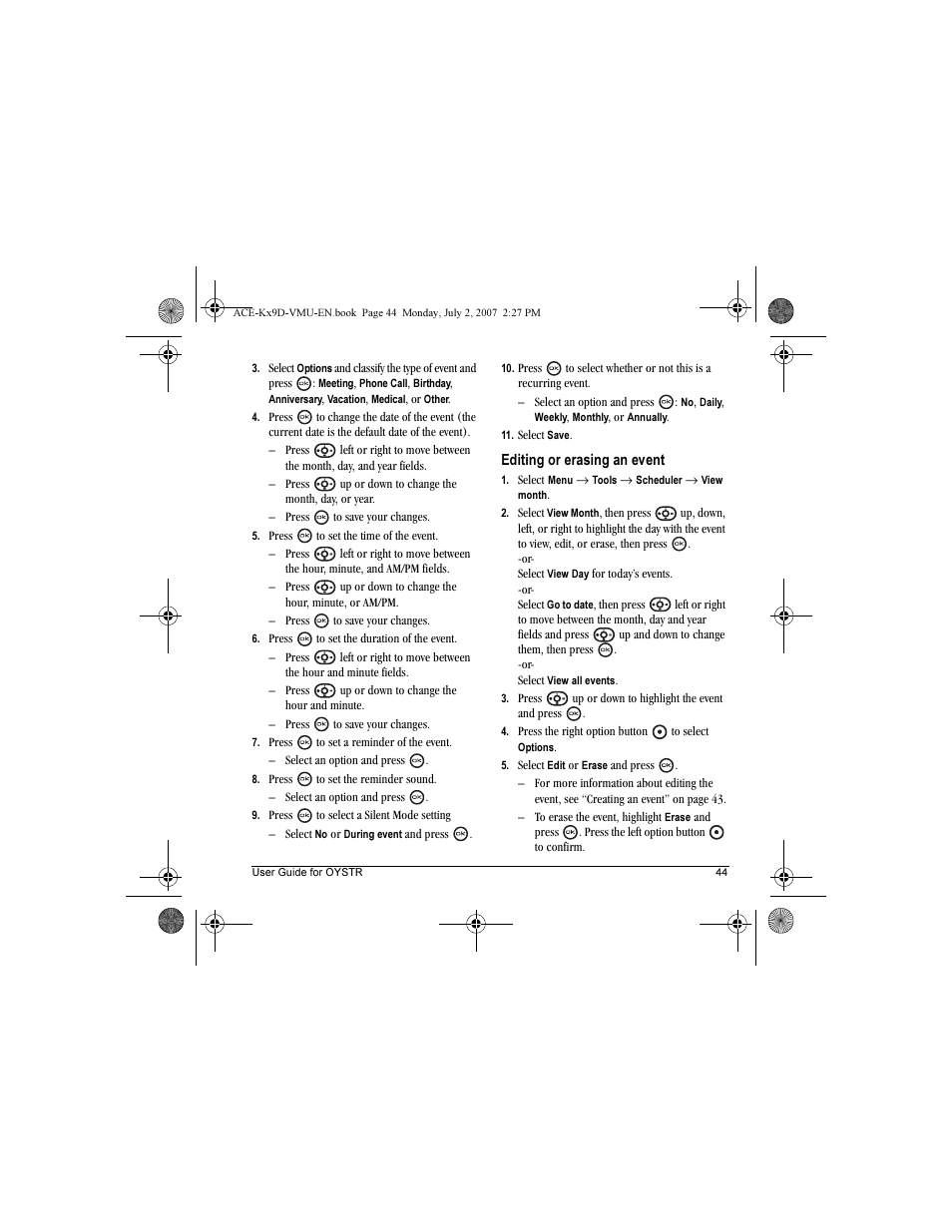 Kyocera OYSTR KX9 User Manual | Page 51 / 64