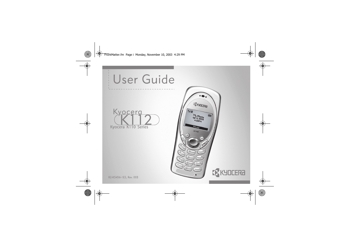 Kyocera K112 User Manual | 42 pages