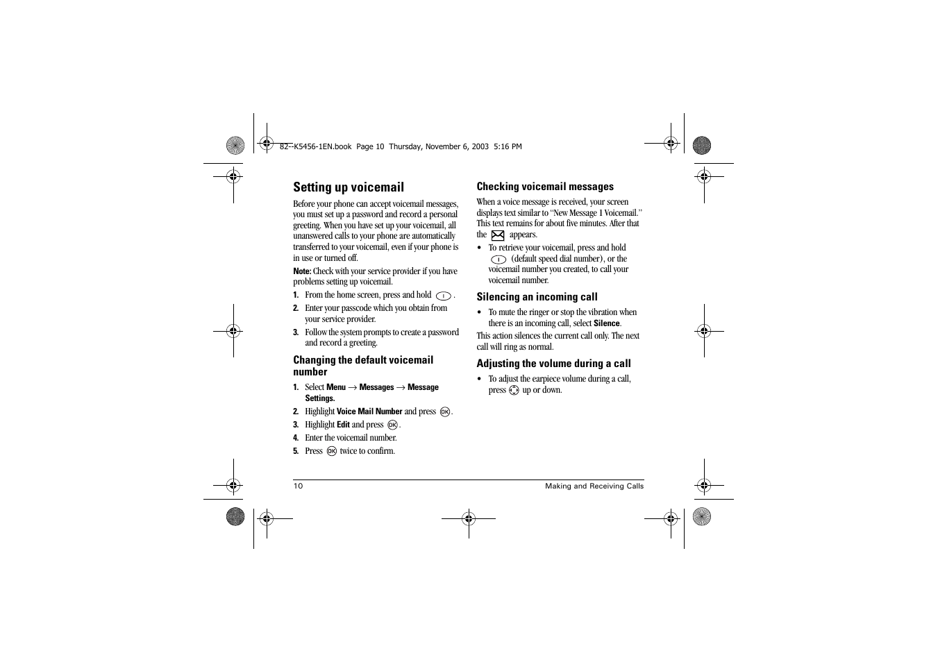 Kyocera K112 User Manual | Page 16 / 42
