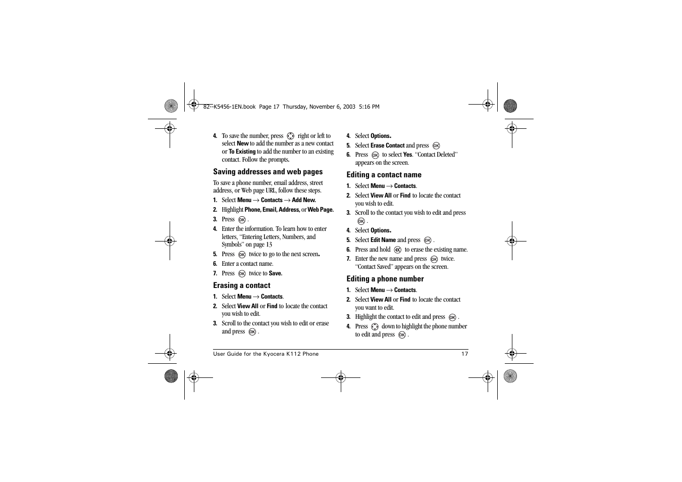 Kyocera K112 User Manual | Page 23 / 42