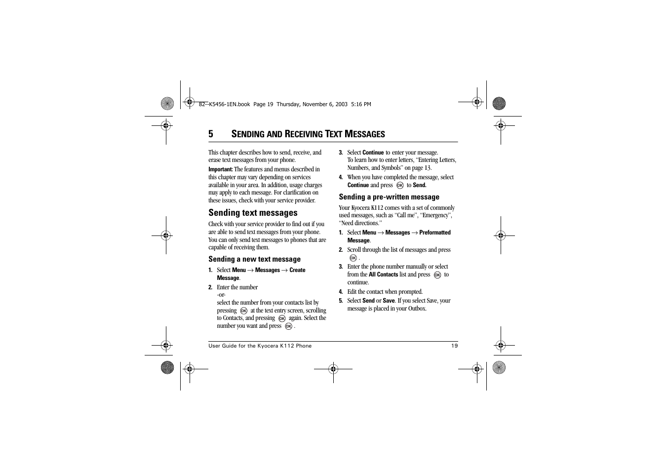 Kyocera K112 User Manual | Page 25 / 42