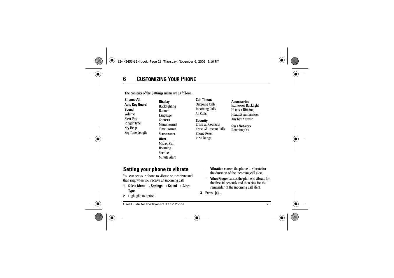 Kyocera K112 User Manual | Page 29 / 42