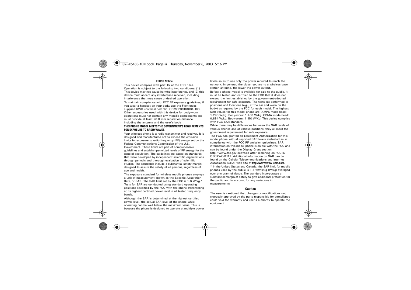 Kyocera K112 User Manual | Page 3 / 42