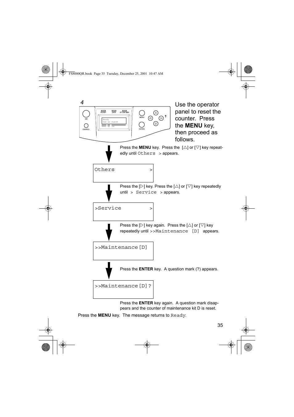 Kyocera Mita FS-8000CD User Manual | Page 37 / 44