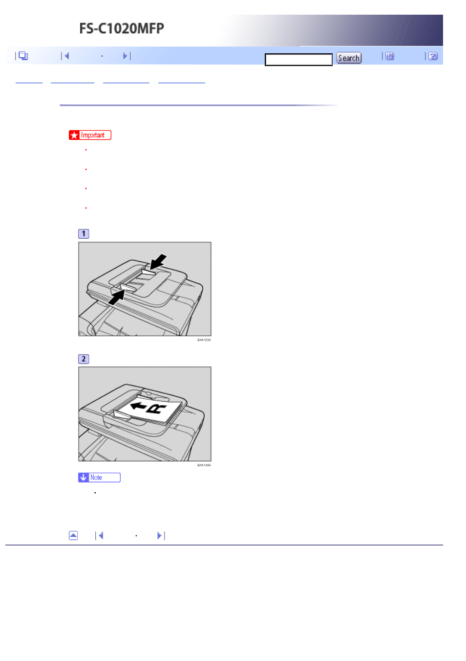 Placing originals in the auto document feeder, Next | Kyocera FS-C1020MFP User Manual | Page 153 / 477