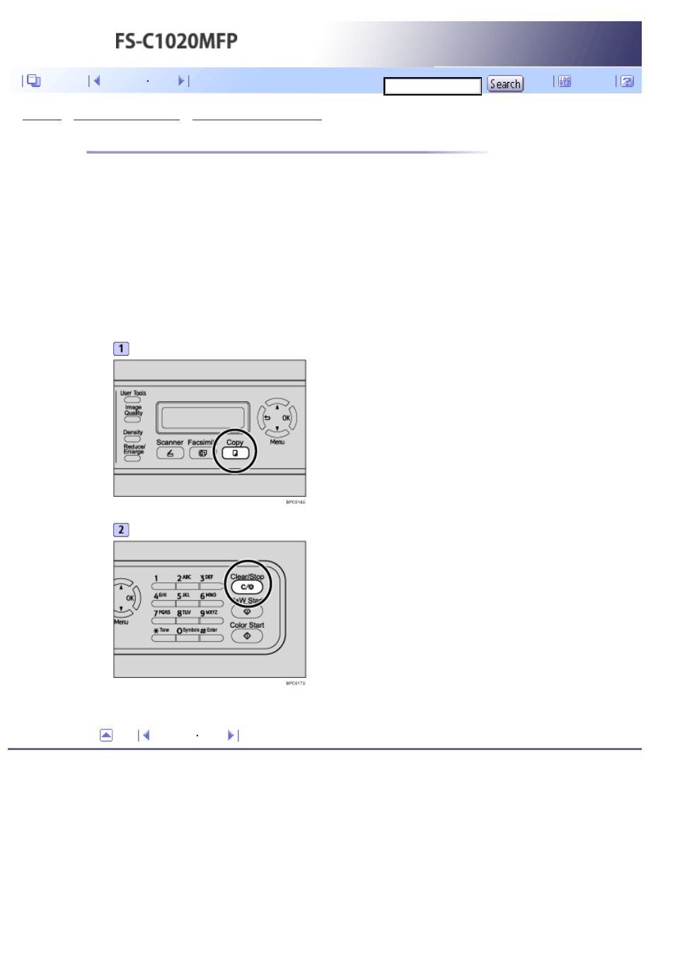 Canceling a copy, Next | Kyocera FS-C1020MFP User Manual | Page 198 / 477