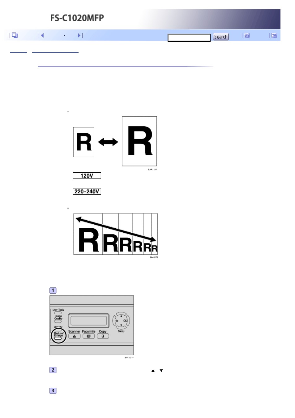 Making enlarged or reduced copies, For details, see, To make advanced photocopy settings, see | Next | Kyocera FS-C1020MFP User Manual | Page 199 / 477