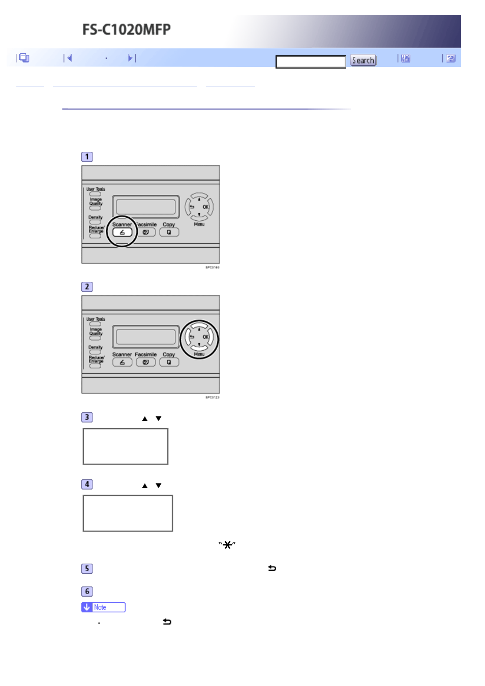 Changing scanner settings, Next | Kyocera FS-C1020MFP User Manual | Page 306 / 477