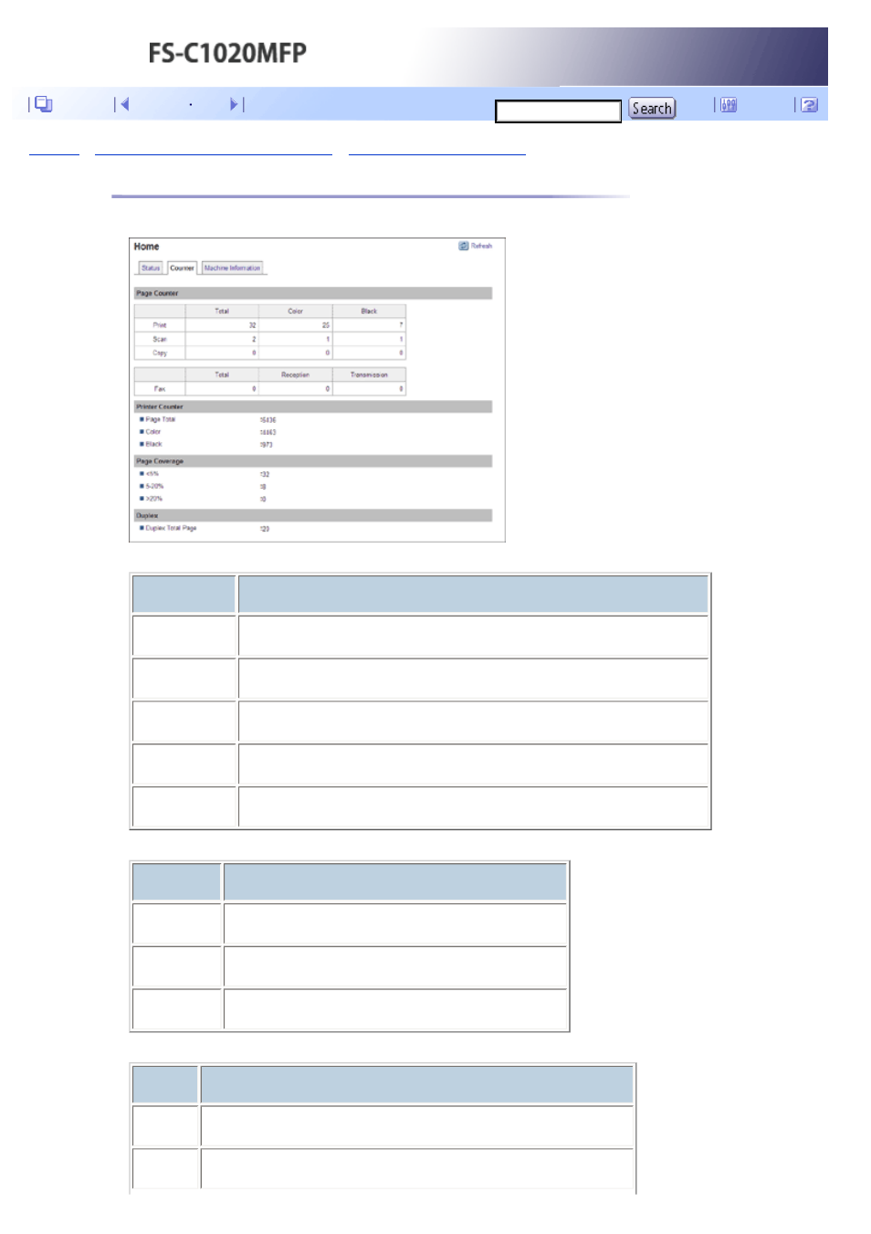 Checking the counter information, Next | Kyocera FS-C1020MFP User Manual | Page 363 / 477