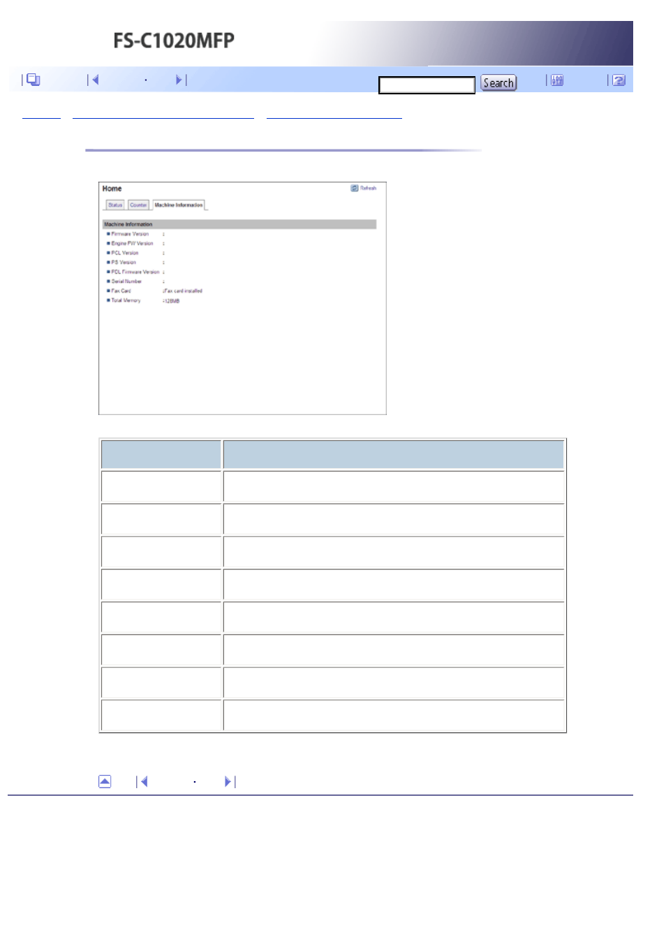 Checking the machine information, Next | Kyocera FS-C1020MFP User Manual | Page 365 / 477