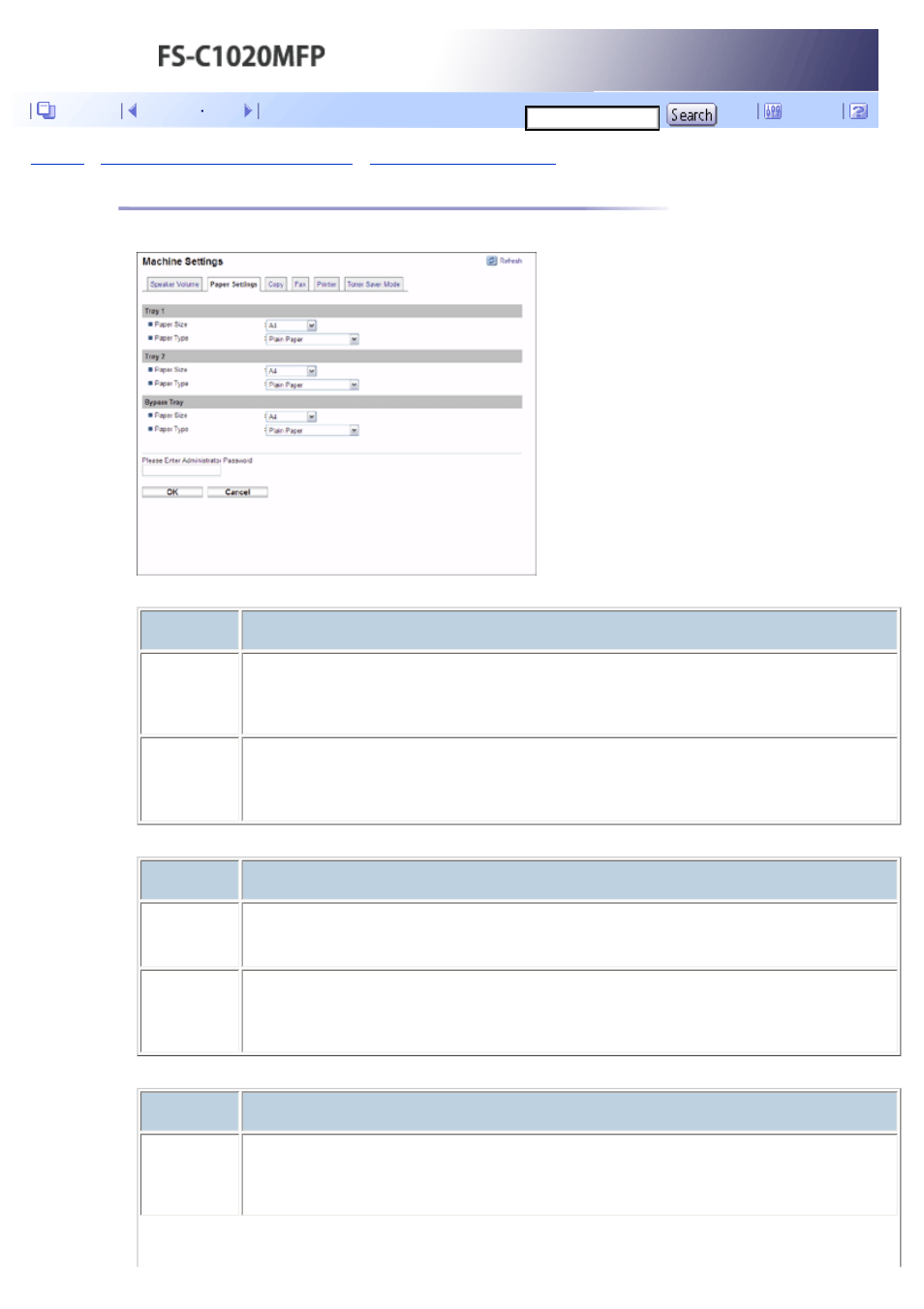 Configuring the paper settings, Next | Kyocera FS-C1020MFP User Manual | Page 368 / 477