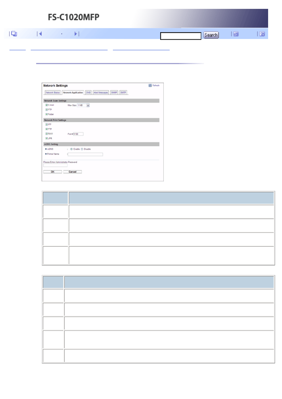 Configuring the network application settings, Next | Kyocera FS-C1020MFP User Manual | Page 380 / 477