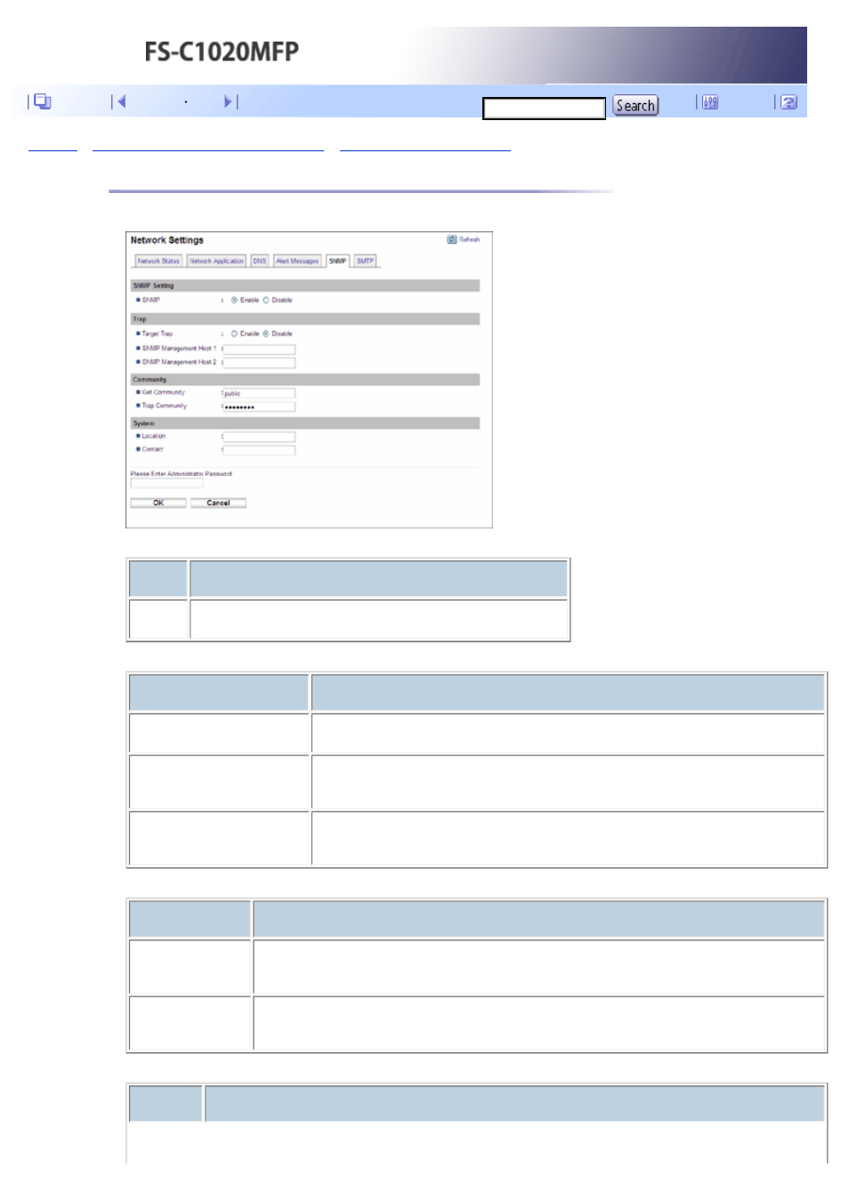 Configuring the snmp settings, Next | Kyocera FS-C1020MFP User Manual | Page 384 / 477