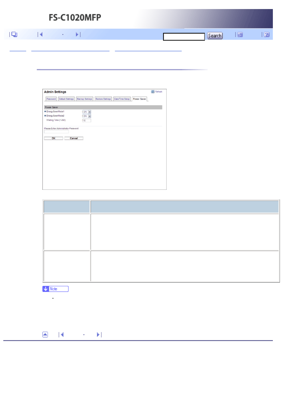Configuring the power saver mode settings, Next | Kyocera FS-C1020MFP User Manual | Page 397 / 477