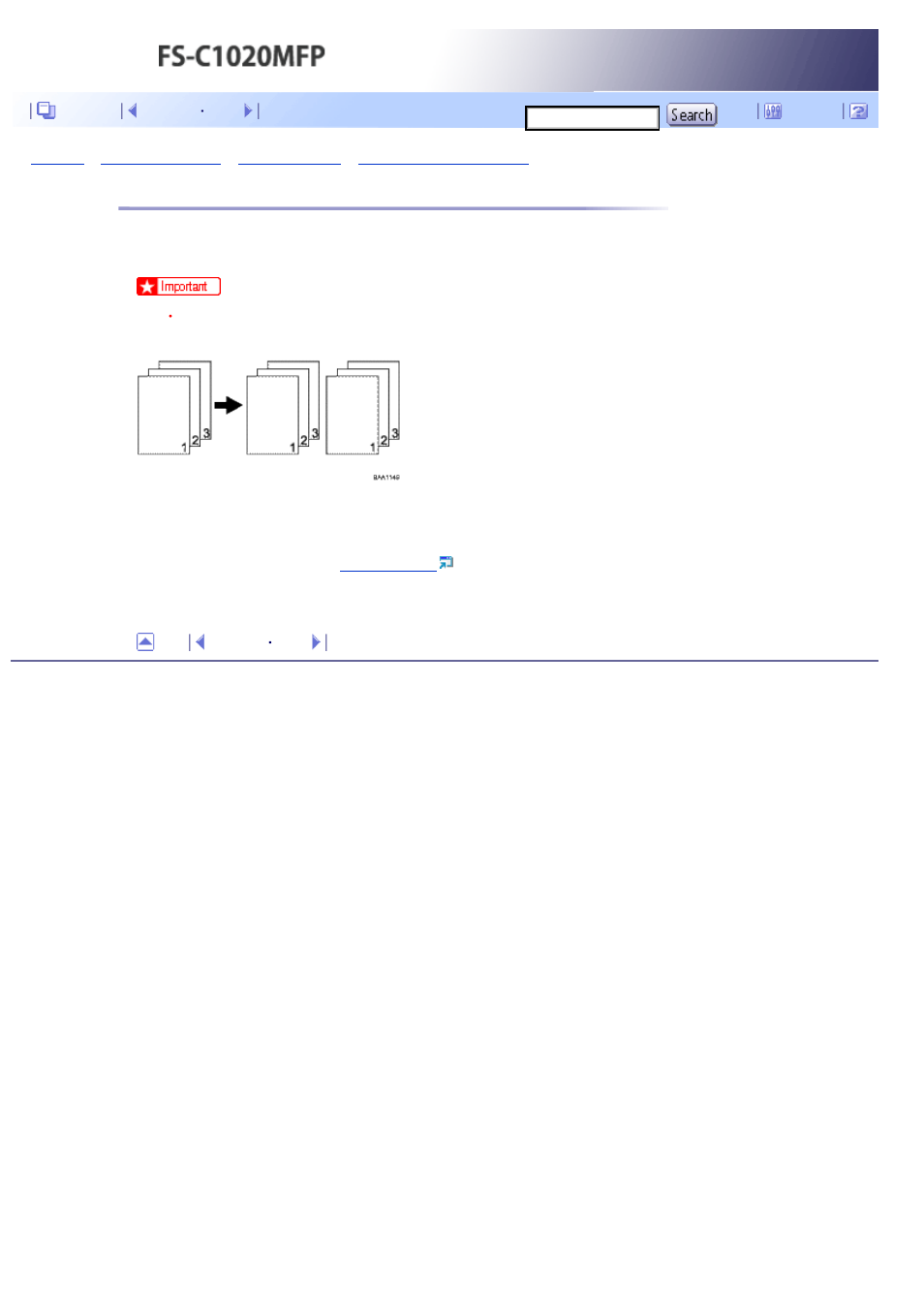 Sorting the output paper, Next | Kyocera FS-C1020MFP User Manual | Page 50 / 477