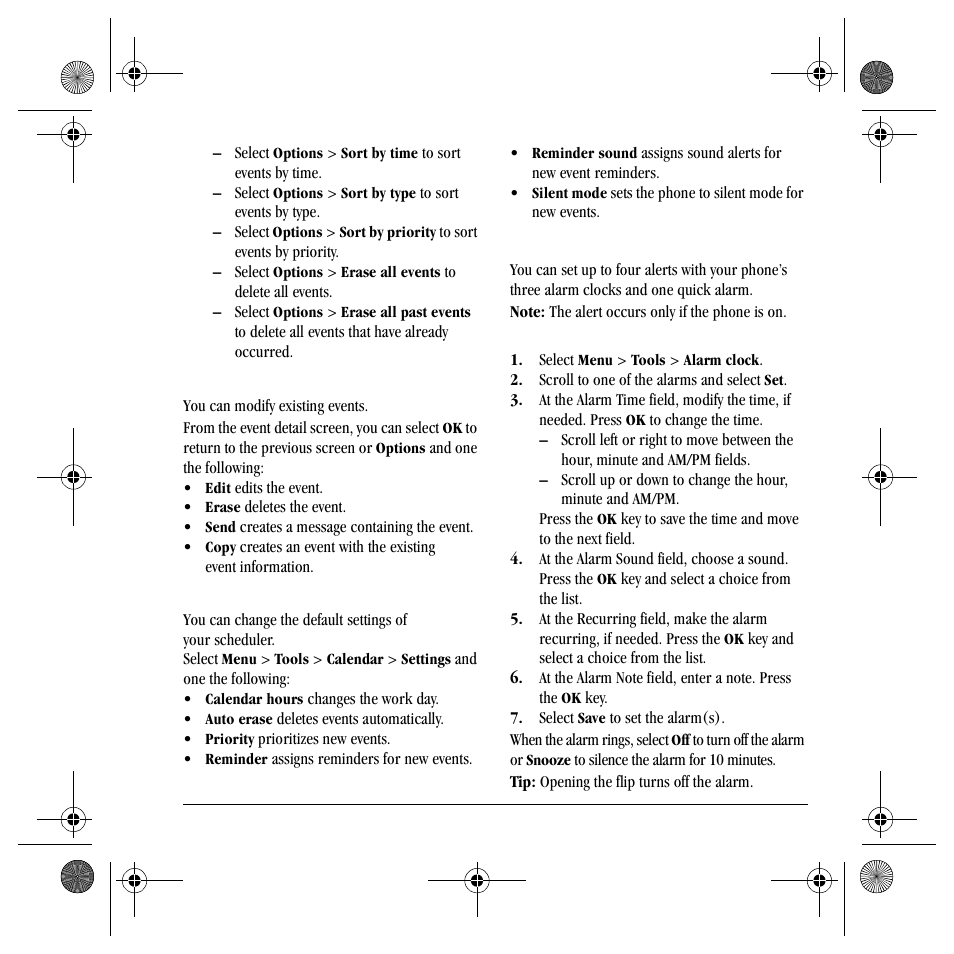 Alarm clock | Kyocera TNT VMS200 User Manual | Page 41 / 64