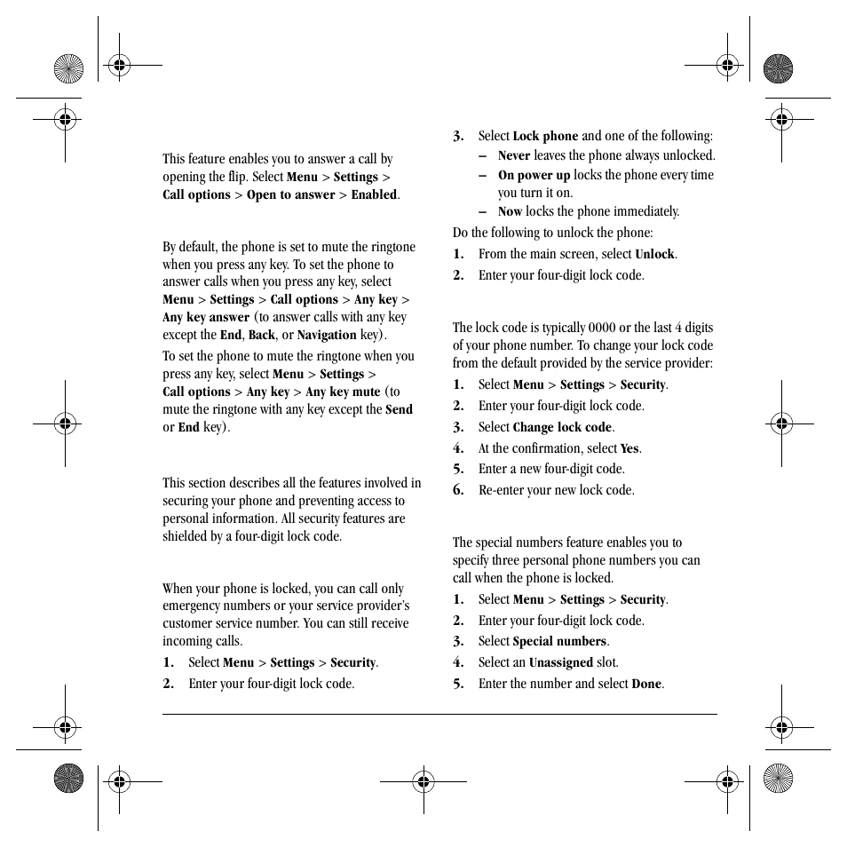 Security | Kyocera TNT VMS200 User Manual | Page 51 / 64