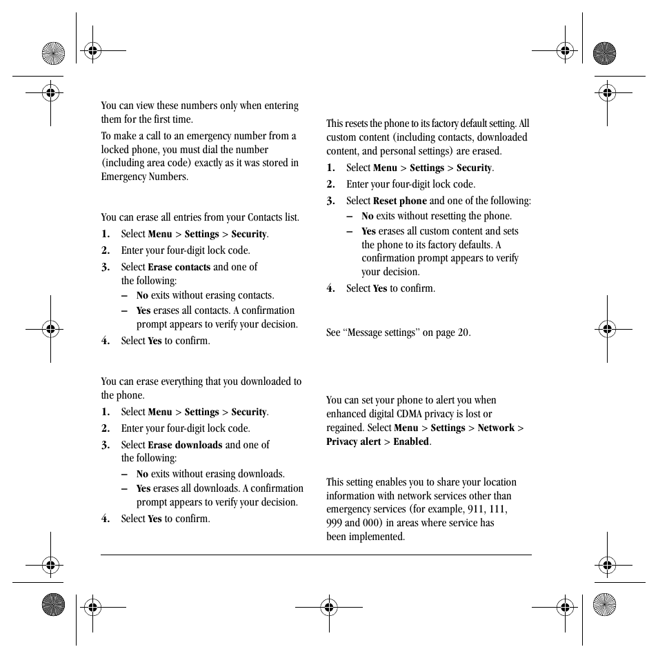 Messaging, Network | Kyocera TNT VMS200 User Manual | Page 52 / 64